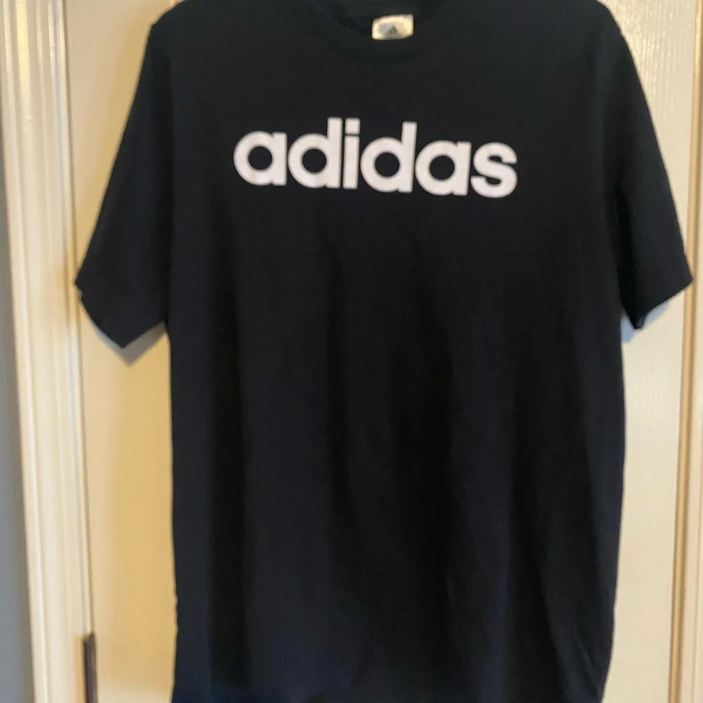 2 Men’s Black Tee with White Logo Short Sleeve Shirt